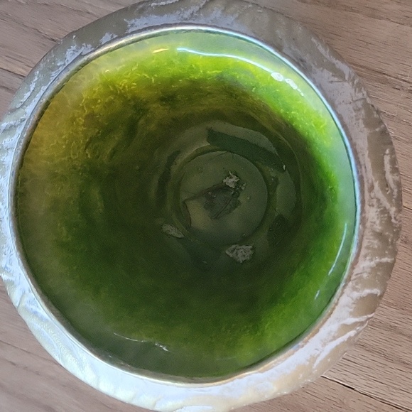 Elegant Gold, White and Green Decorative Vase - Picture 2 of 4